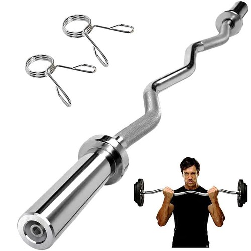 4ft olympic barbell ez curl - 4ft,