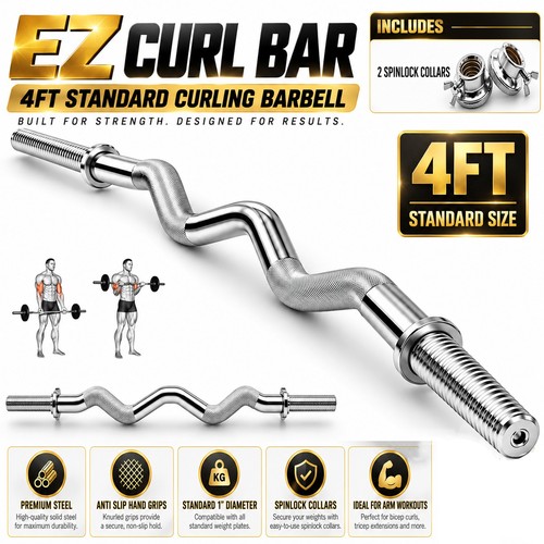 4ft arm curl bar - ez,