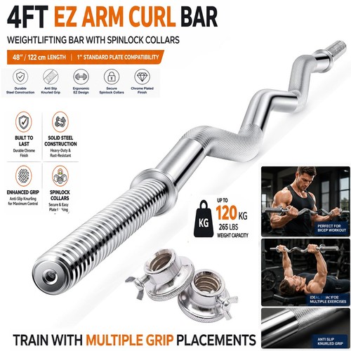 4ft arm curl bar weight - curl,