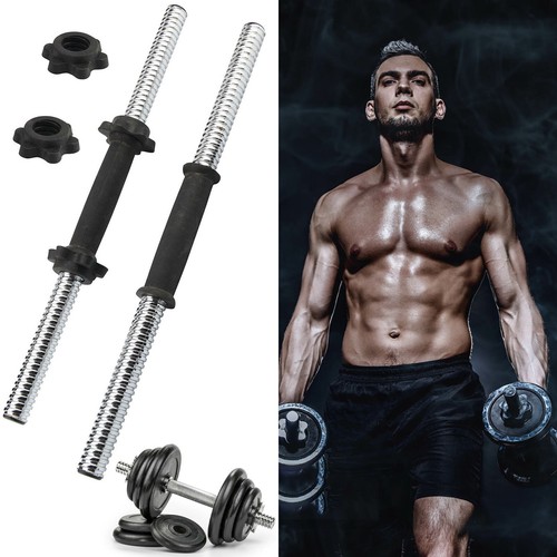 Chrome dumbbell bar handle - 18",
