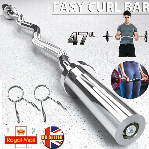 4ft olympic barbell ez curl - 2",