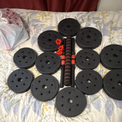 Black red weight plates - black/red,